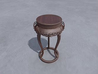Flower table Ming and Qing retro solid wood 3d model