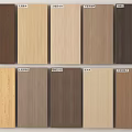 Various Wooden Panel Color Swatches With Different Wood Grain Textures for Interior Design
