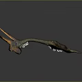 Realistic Pterosaur Flying Reptile With Orange Beak And Spread Wings 3D Rendering