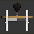 Wall Mounted Punching Bag Training Equipment With Wooden Circular Tabletop