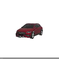 Red Mercedes Benz AMG SUV Coupe Front Rear Side Top Views With Alloy Wheels