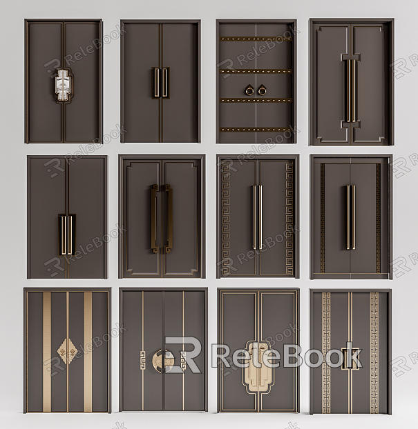 New Chinese Double Door Entry Door model