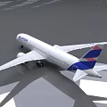LATAM Passenger Airplane With White Fuselage Blue Red Tail And Engines