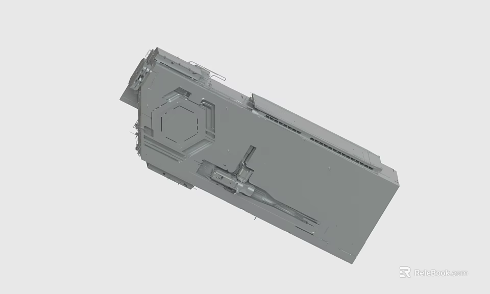 Gray Metal Mechanical Component With Complex Industrial Design And Detailed Structure 3d model 