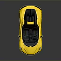 Yellow Convertible Sports Car With Black Accents And Modern Design Wheels