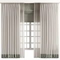 Modern Light Sheer Curtains with Elegant Drapes for Window Design 3d model
