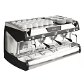 Stainless Steel Professional Espresso Machine Kitchen Appliance With Coffee Cups And Saucers