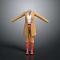 Woman Wearing Beige Trench Coat White Shirt Brown Pants And Red Boots