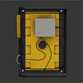 Yellow and Black Portable X300 Generator With Control Panel Cables And Small Device On Top