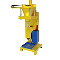 Yellow Frame Industrial Mechanical Device With Blue Base Platform And Funnel Structure 3d model