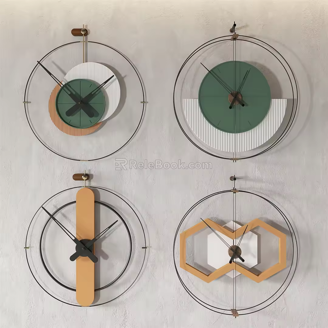 Modern Clock Simple Wall Clock 3d model