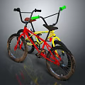 Colorful Children's BMX Bikes Red And Yellow For Outdoor Riding Fun