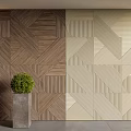 Modern panel modeling background wall 3d model