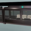 Modern Suspended Metro Train Design With Sleek Exterior And Large Windows 3d model