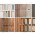 Diverse Wardrobe Doors With Various Designs Wooden Panels And Color Options
