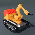 Unmanned fire-fighting robot 3d model