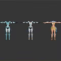 Colorful Action Figures Standing with Extended Arms in Various Designs