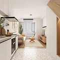 Nordic Apartment Single Apartment 3d model