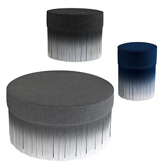 Lazy Sofa Upholstered Ottoman Stool 3d model