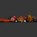 Colorful Fresh Vegetables With Carrots Potatoes Radishes And Onions On Black Surface