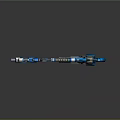 Sci Fi Blue Firearms Collection with Mechanical Details Different Types and Futuristic Design