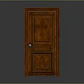 Carved Wooden Door With Cross Pattern And Bottom Floral Carvings Design