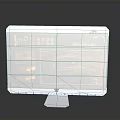 Advanced Electronic Appliance Monitor Displaying Orange Technical Design Interface And Circuit Diagrams