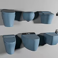Modern Blue Toilet Interior Design With Wall Mounted Styles And Different Variations