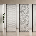 Modern Glass Screen Carved Glass Frosted Glass Partition Carved Glass Screen Frosted Glass Partition 3d model