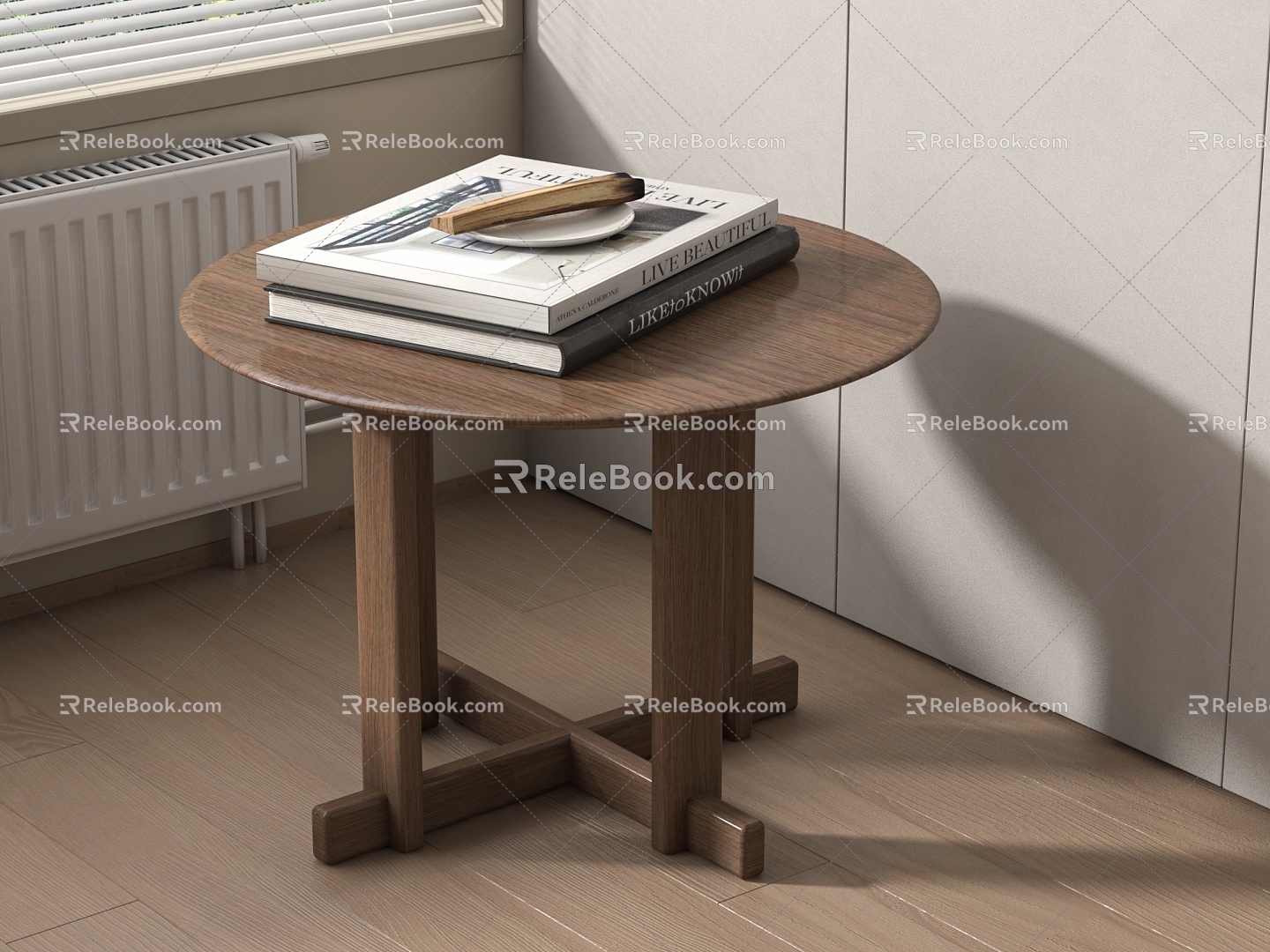 Modern Side Table Corner Table Combination Small Coffee Table Wood Square 3d model