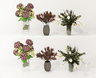 Modern vase plant vase ornaments flower potted plant 3d model