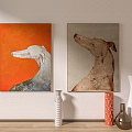 modern animal painting abstract painting 3d model