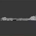 Detailed 3D Terrain Model With Undulated Surface Texture Mountainous Regions And Flat Areas