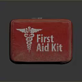 Red First Aid Kit With Medical Symbol For Home Emergency Safety Supplies