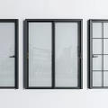 Modern Swing Doors With Black Frames Frosted Glass And Various Designs