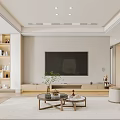 Modern Living Dining Room Interior With Light Gray Sofa Wooden Coffee Tables And Framed Painting