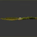 Miniature Square Landscape Model With Green Grass Trees Small House Fenced Area And Vegetation