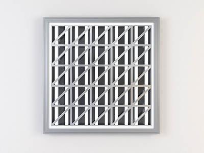 Modern Grille Light Home Grid Light 3d model