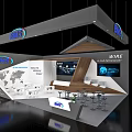 BMS Exhibition Booth with Wireless Presentation System and Modern Design Display Area