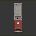 Red Fire Truck With White Stripes Rescue Equipment And Ladder On Black Background