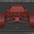 Dark Industrial Off Road Vehicle With Large Tires And Mechanical Details