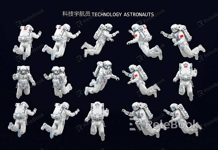 Space astronaut science and technology astronaut moon astronaut spaceflight engineer 2d element model