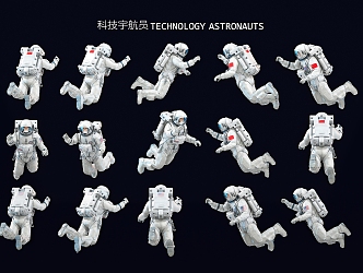 Space astronaut science and technology astronaut moon astronaut spaceflight engineer 2d element 3d model