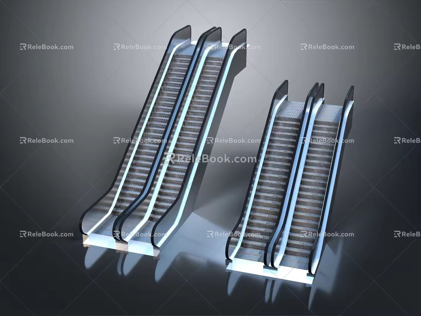 Modern Elevator Escalator 3d model