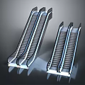 Modern Elevator Escalator 3d model