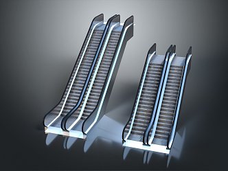 Modern Elevator Escalator 3d model