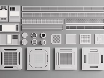 Modern air outlet air conditioning outlet 3d model