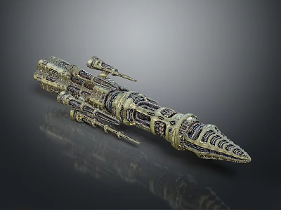 Ornate Ancient Decorative Weapon With Elaborate Carvings And Intricate Design 3d model