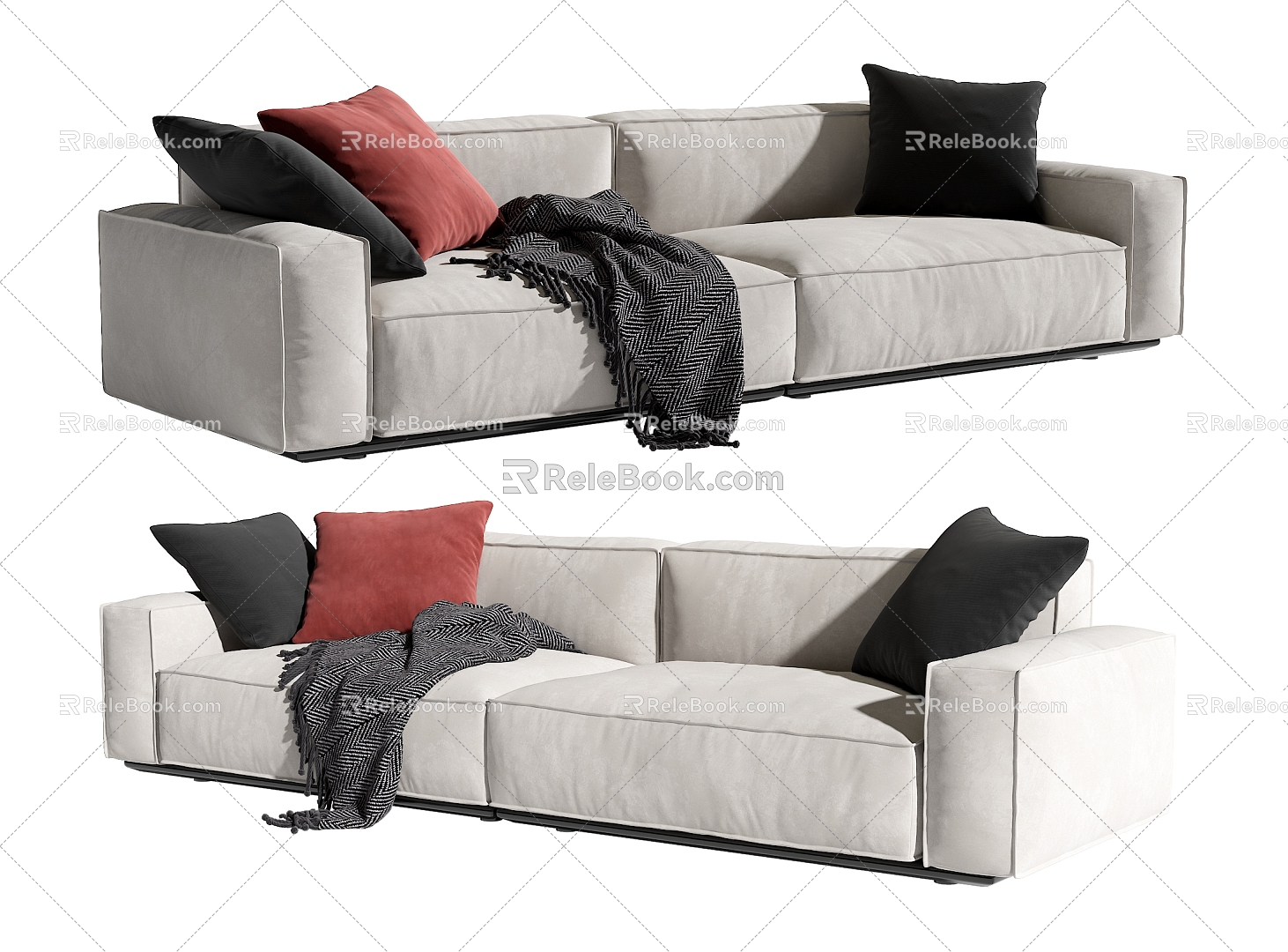 Poliform double sofa 3d model