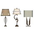 Various Table Lamps With Decorative Shades And Different Base Styles For Home Decor